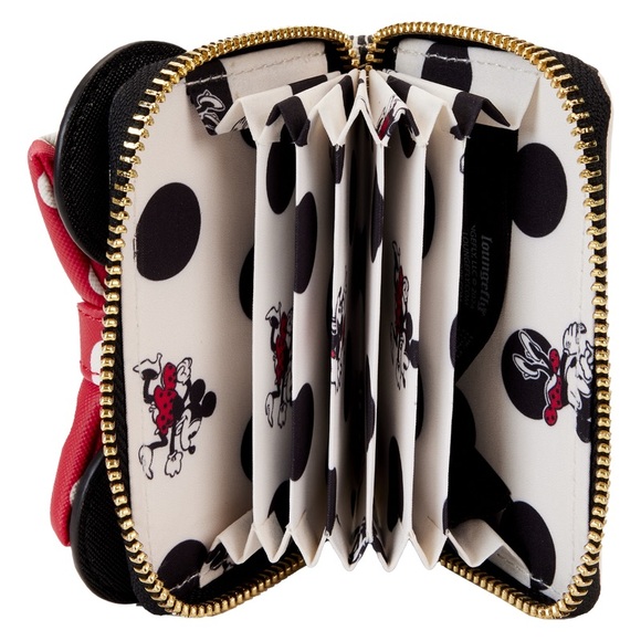 🆕 Loungefly x Disney Minnie Mouse Rocks the Dots Accordion Zip Around Wallet - Picture 9 of 10
